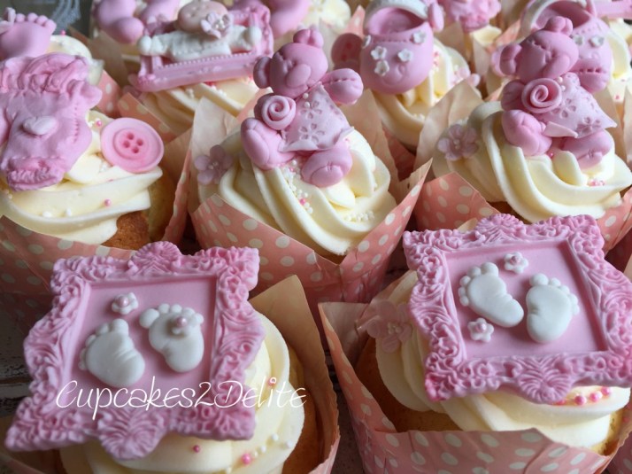 Baby Shower Cupcakes for a Girl