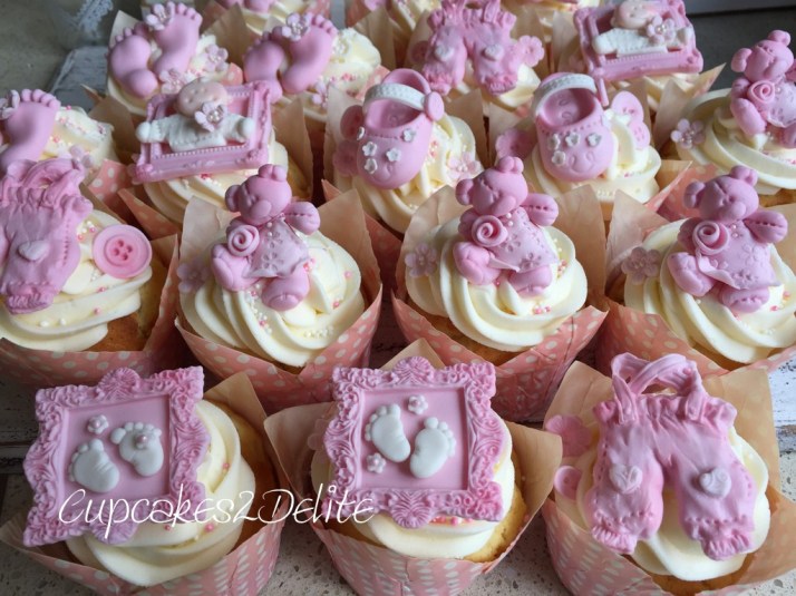 Baby Shower Cupcakes for a Girl