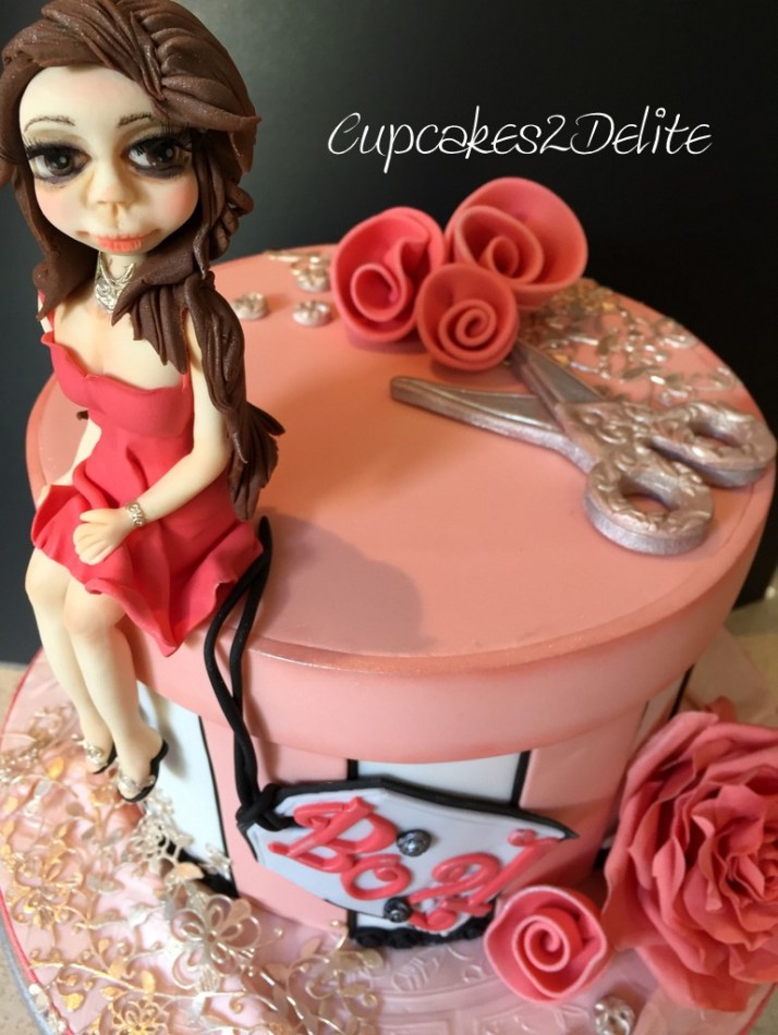 21st Birthday Hat Box Cake