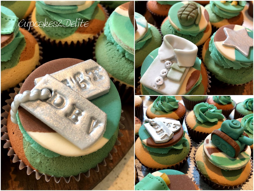 Army Cupcakes for a 16th Birthday