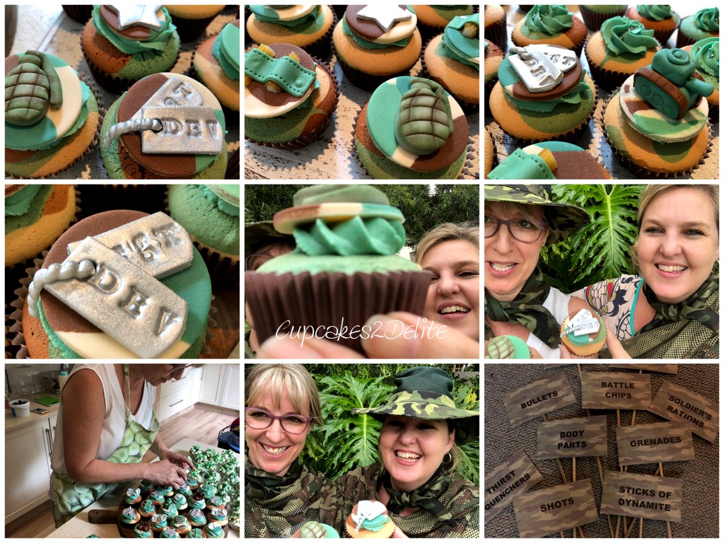 Army Cupcakes for a 16th Birthday