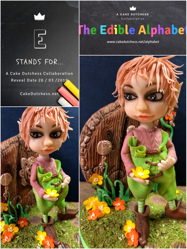 Elf Figurine for Cake Dutchess Edible Alphabet Collaboration