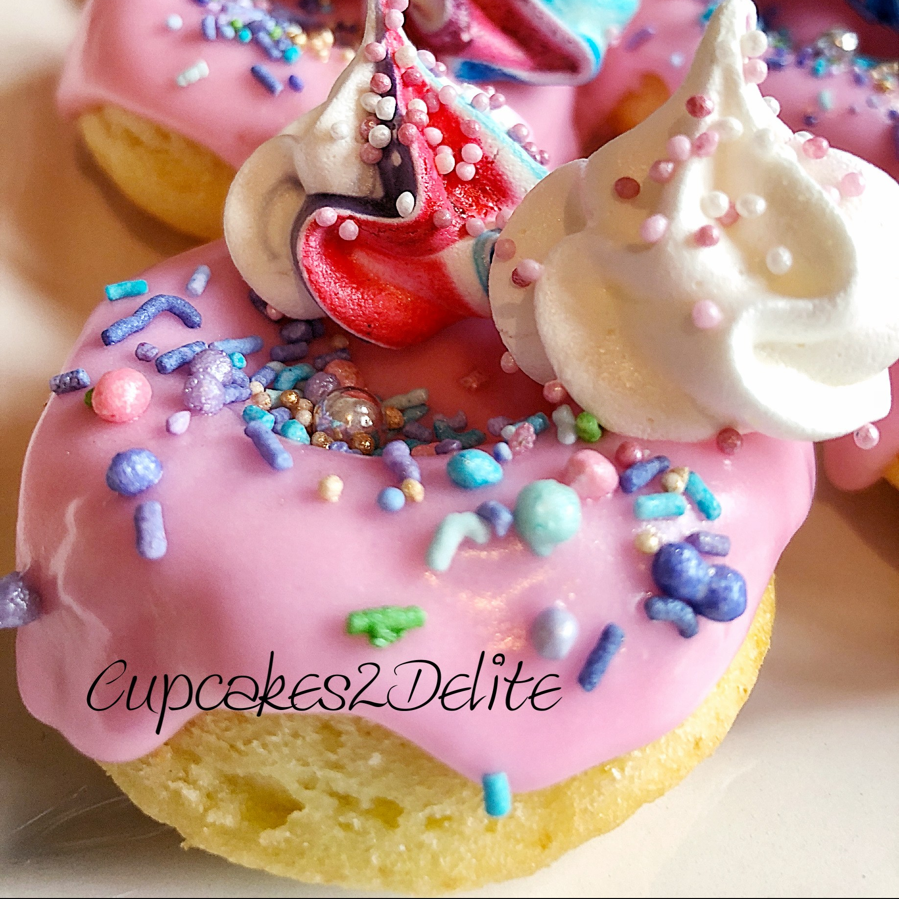 Meringue Kisses in Blue, Pink and White