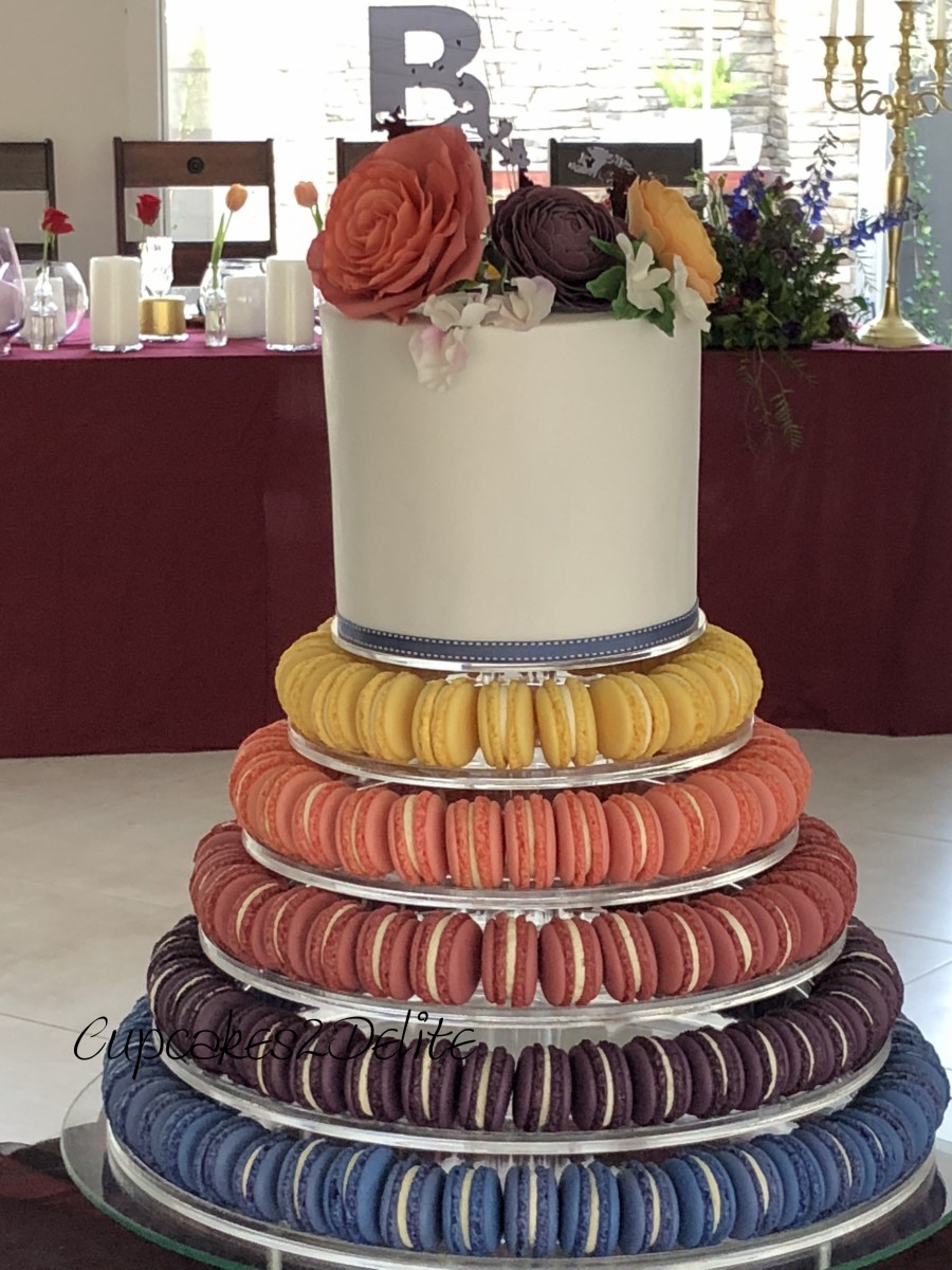 Wedding Cake & Macaron Tower- Blair & Duncan