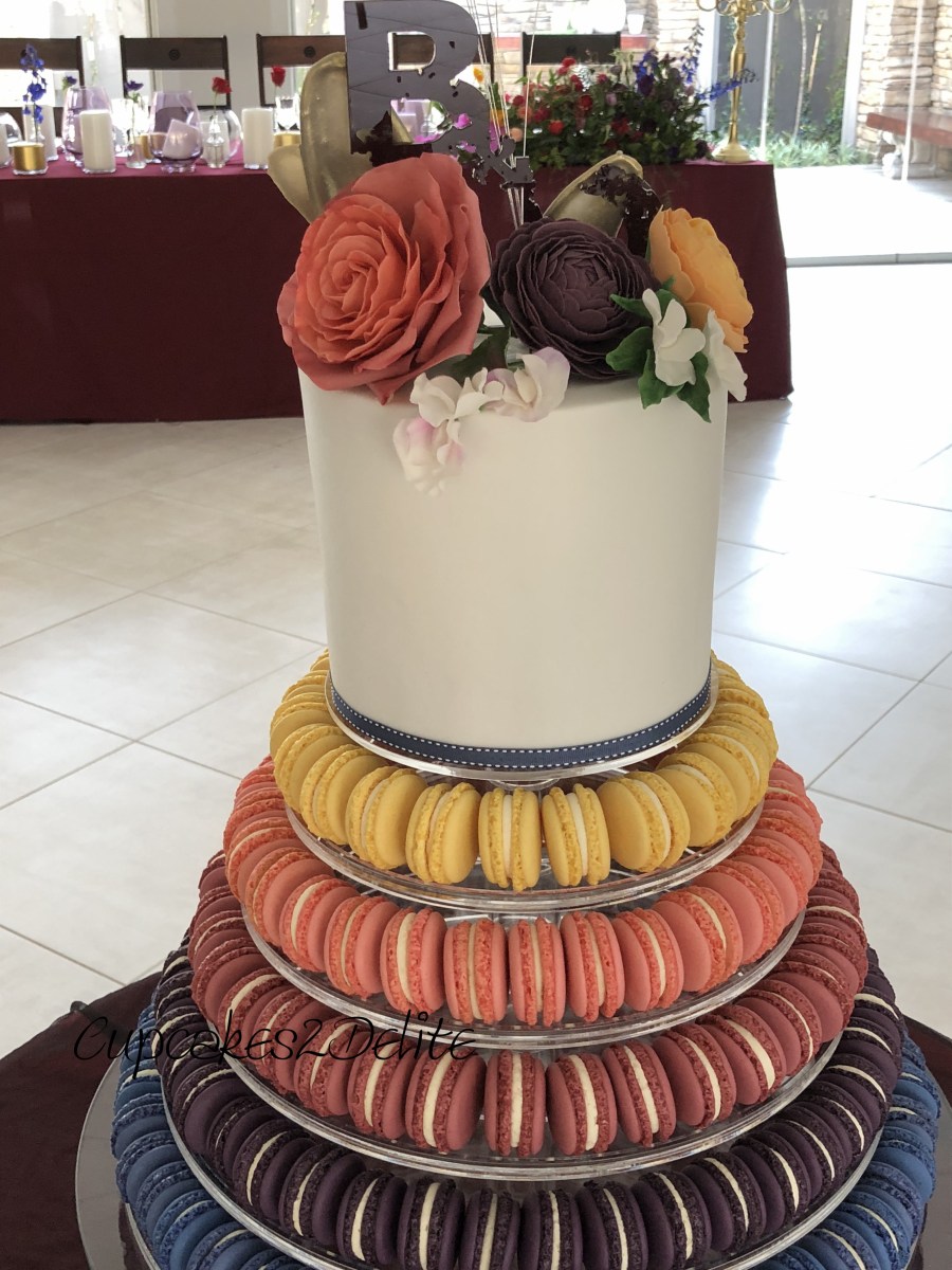 Wedding Cake & Macaron Tower- Blair & Duncan