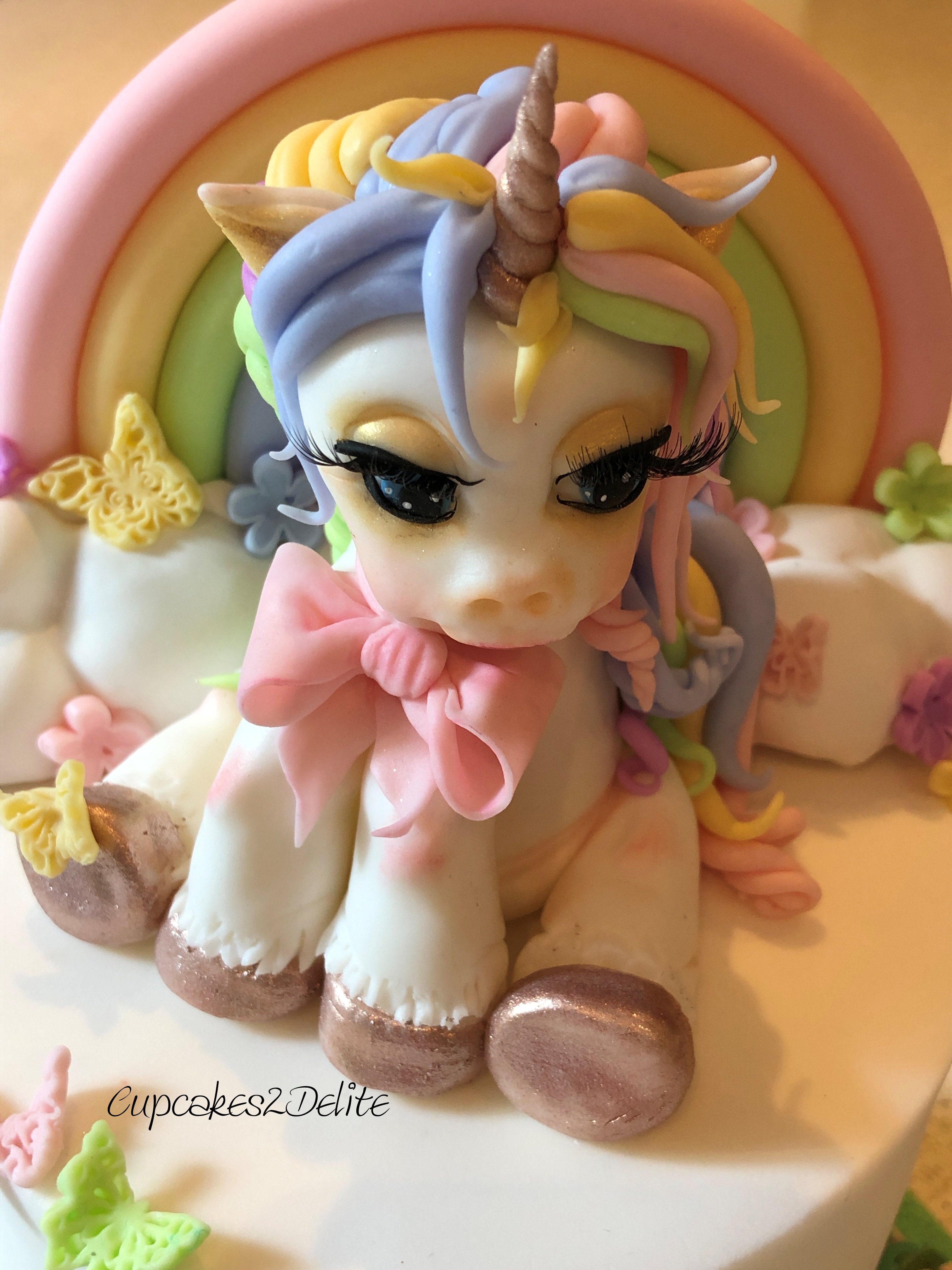 Unicorn & Triceratops Birthday Cake