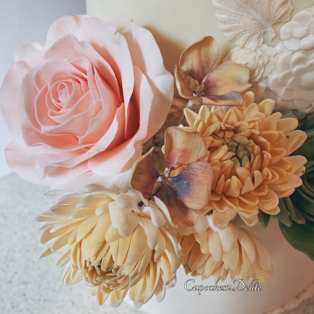 Pink Roses, Chrysanthenums & Rock Roses