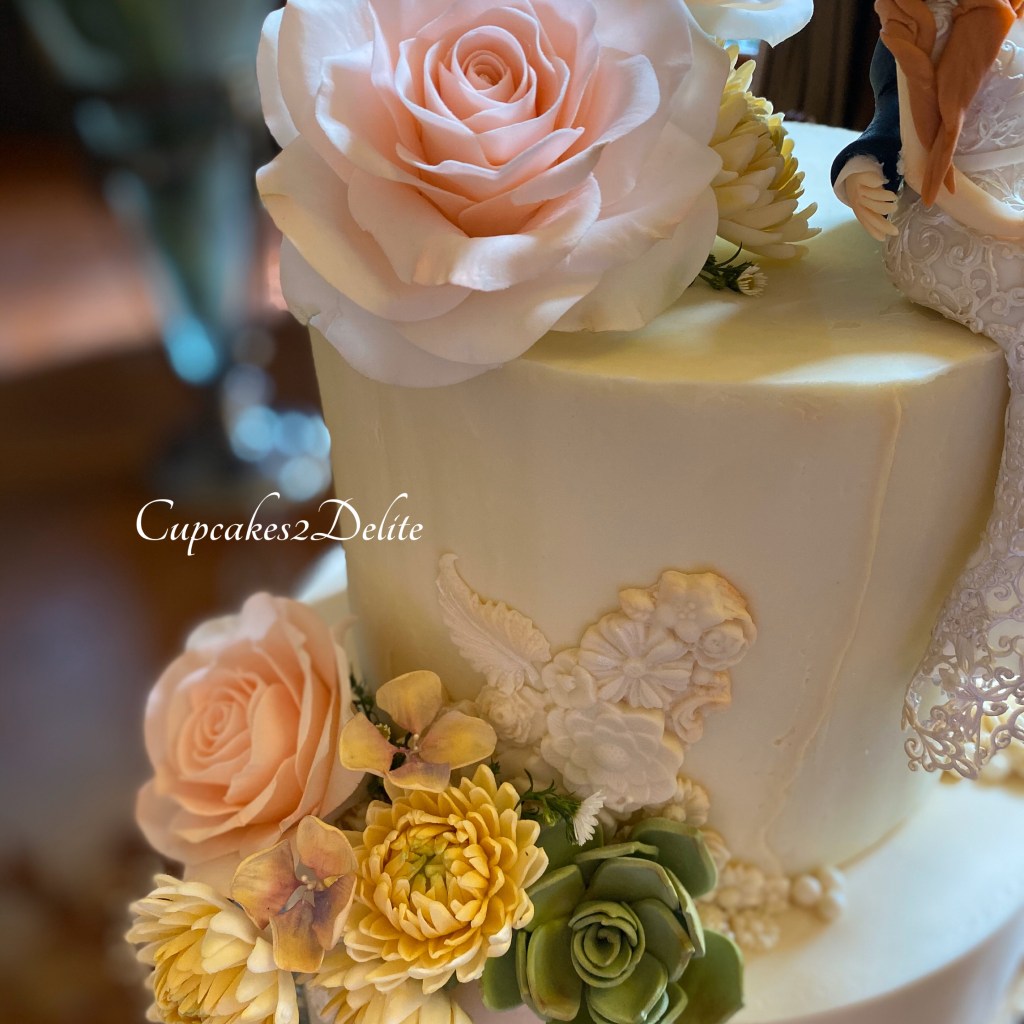 Pink Roses, Chrysanthenums & Rock Roses