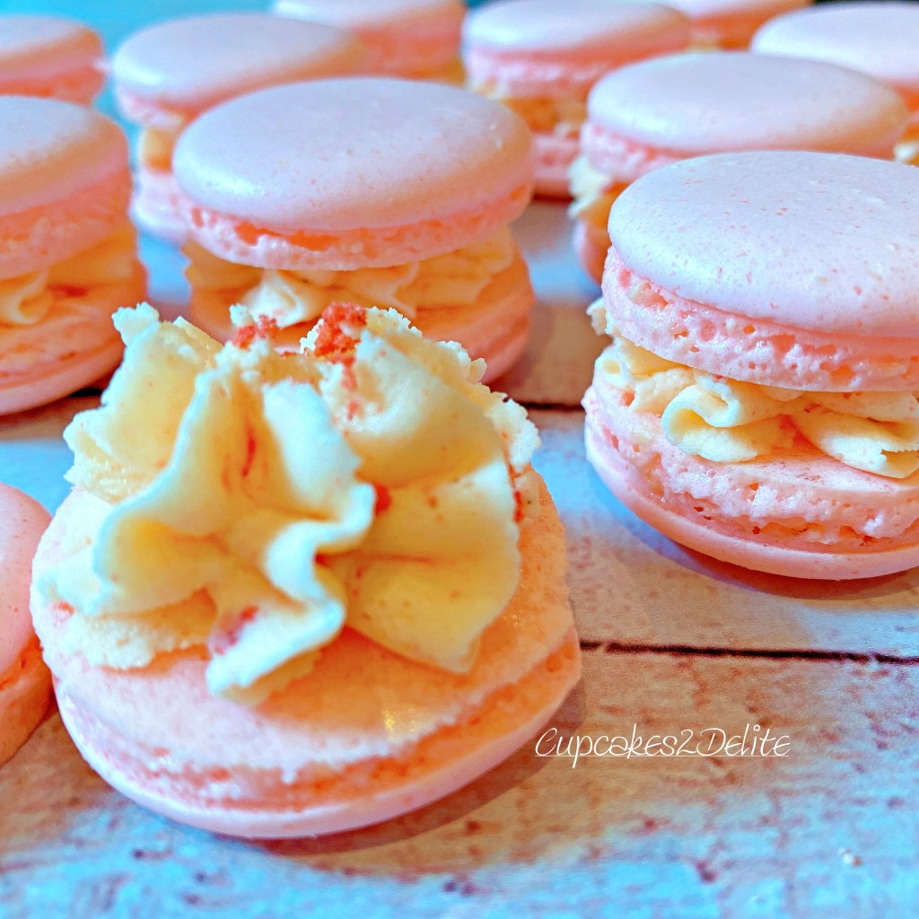Pink Engagement Macarons